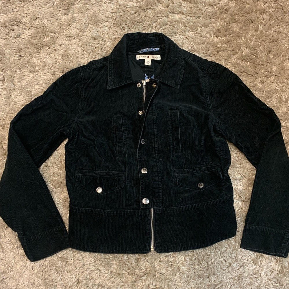 Tommy Hilfiger M black corduroy jacket.